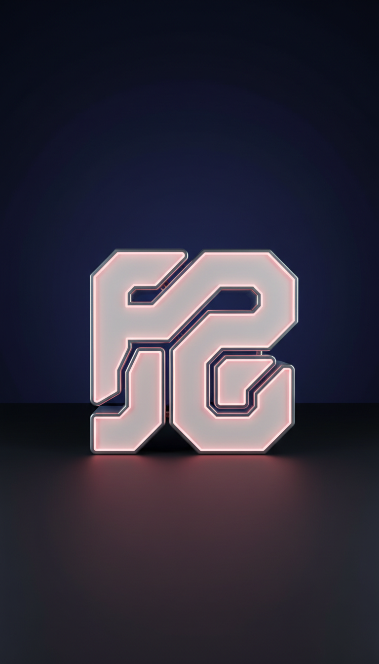Bone White Typography Neon Table Piece