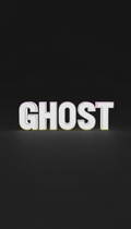 Ghost white block letter desk sculpture