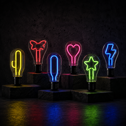 BENT SIGNAL sculptural neon LED bulbs — Neon Saints DROP 021