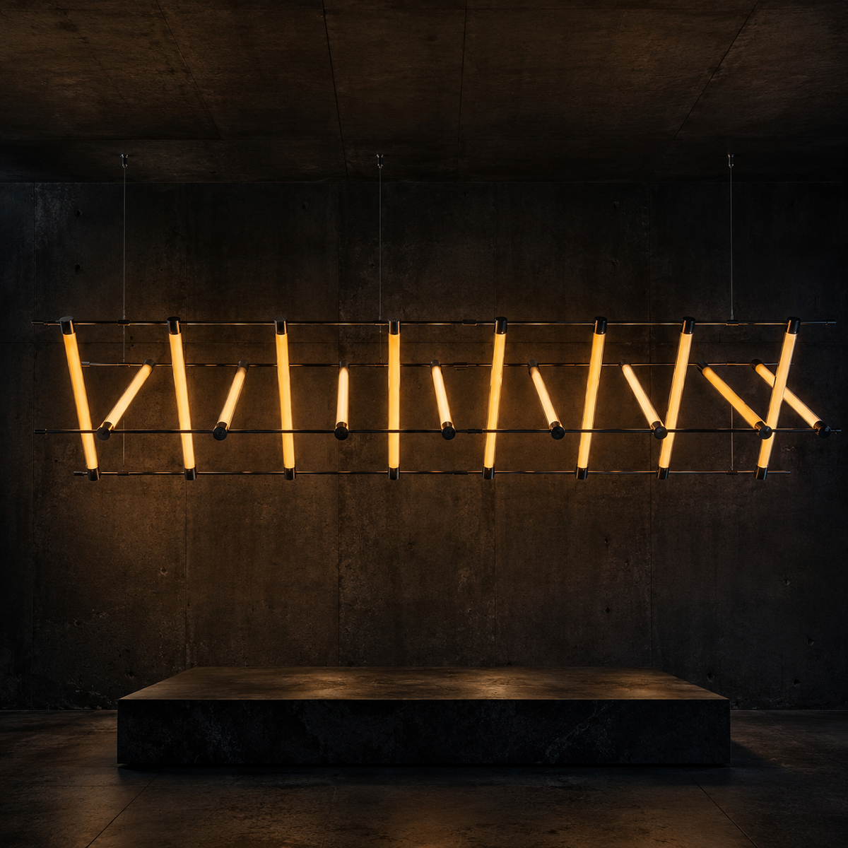 BROKEN FREQUENCY architectural tube suspension light — product view