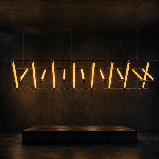 BROKEN FREQUENCY architectural tube suspension light — product view