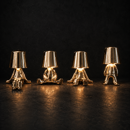 GOLD FIGURES four character lamps clean product view