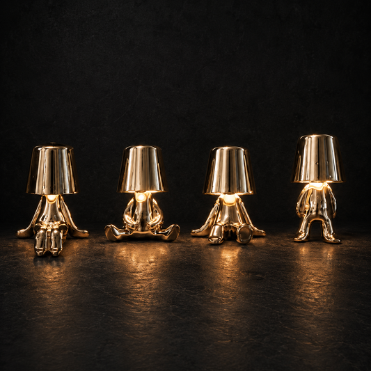 GOLD FIGURES four character lamps clean product view