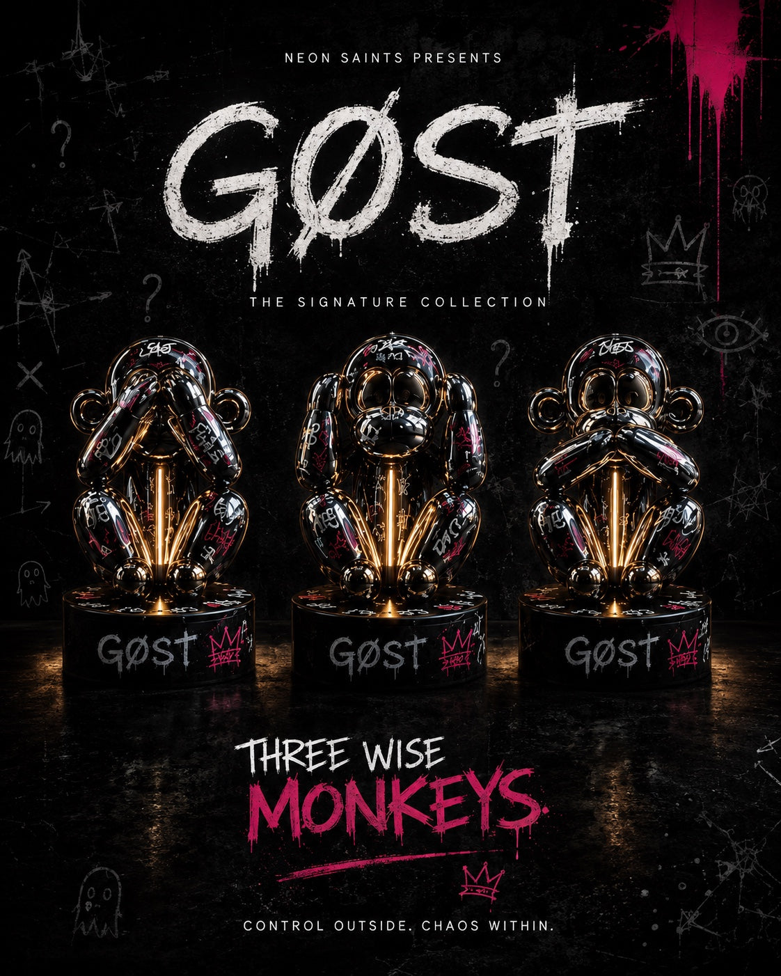 GØST Three Wise Monkeys signature collection