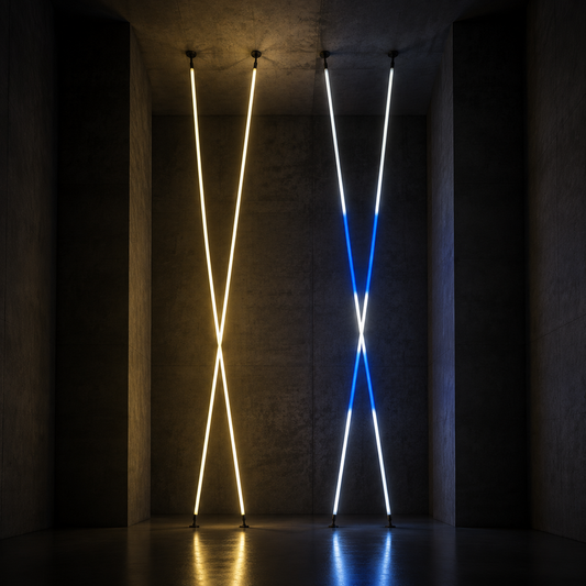 HIGH TENSION architectural rope-light installation — Neon Saints DROP 025