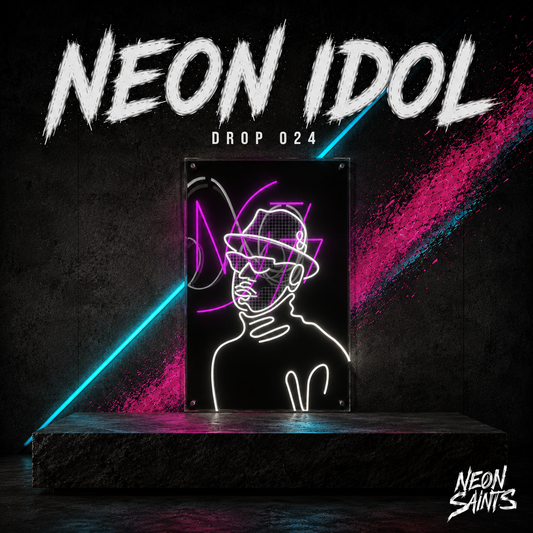 NEON IDOL campaign artwork — Neon Saints DROP 024