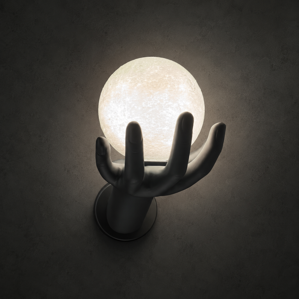PALM READER hand and moon globe wall light