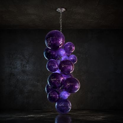 VIOLET MASS purple globe cluster pendant — Neon Saints DROP 017